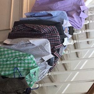 7 piece big boys dress/casual shirts and a vest